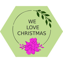 Merry christmas   Isolated Vector icon

