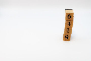 木ブロック　数字　ナンバー　Number　6419
