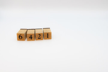 木ブロック　数字　ナンバー　Number　6421