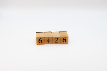 木ブロック　数字　ナンバー　Number　6426