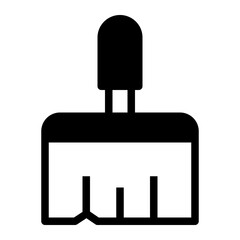 Icon Paint Brush With Style Glyph