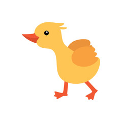 Cartoon illustration. Duckling is an animal and a family duckling.