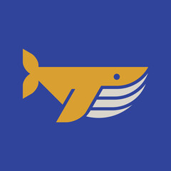 Blue Whale Logo. Icon design. Template elements