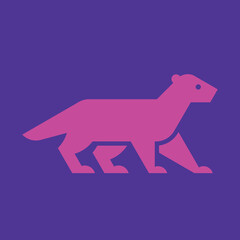 Mink Logo. Icon design. Template elements