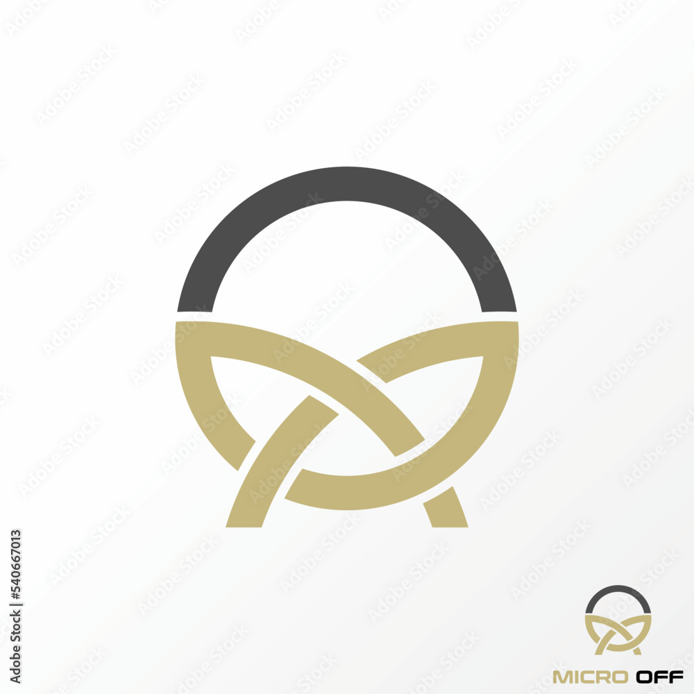 Poster simple and unique letter or word m font like webbing in circle line image graphic icon logo design a