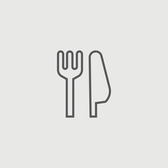 Cutlery vector icon illustration sign