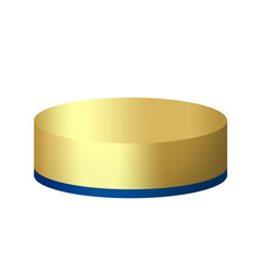 gold podium and blue color