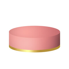 pink podium and gold color