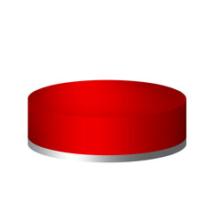 red podium and platinum color