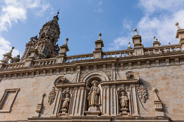 Fototapeta na wymiar beautiful photographs of the cathedral of santiago compostela