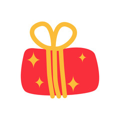 hand drawn cute gift box illustration