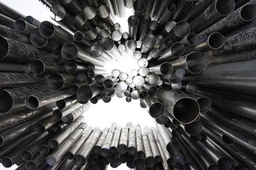 Sibelius Monument, Elevation angle shot. Helsinki, Finland. It is a sculpture by Finnish artist...