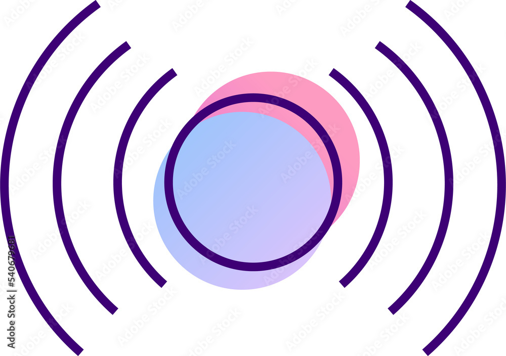 Poster icons wifi line gradient digital device application ui kit