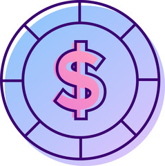 Icons money Line Gradient digital device application ui kit