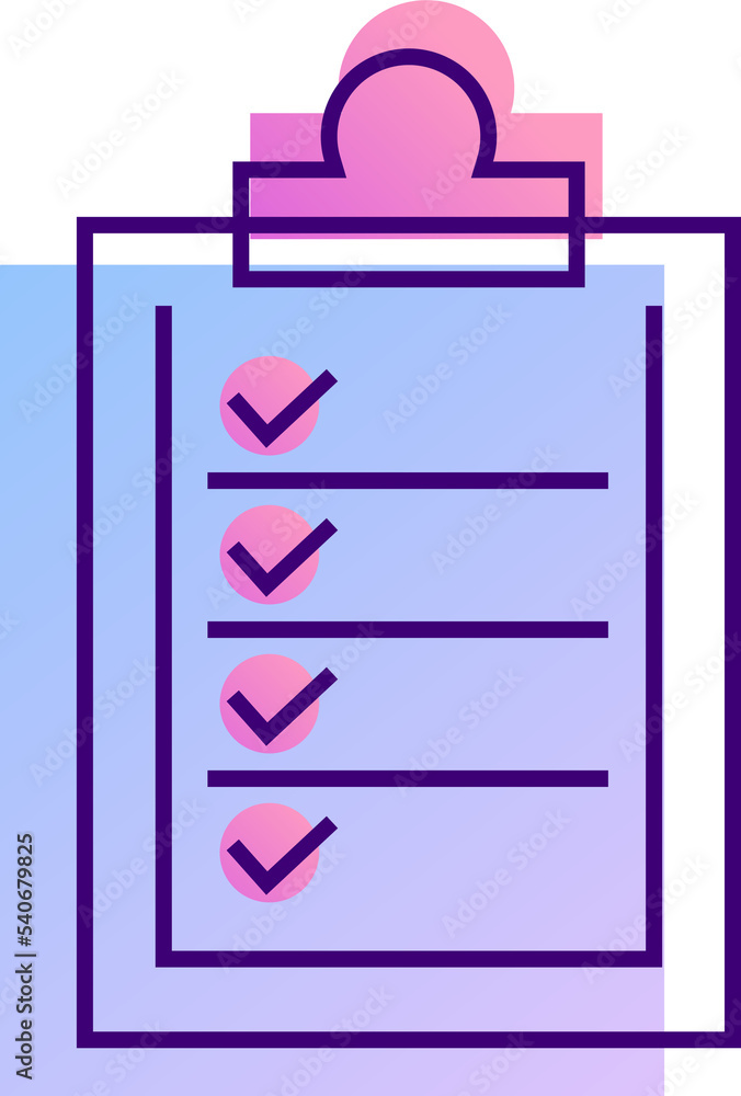 Poster icons clipboard line gradient digital device application ui kit