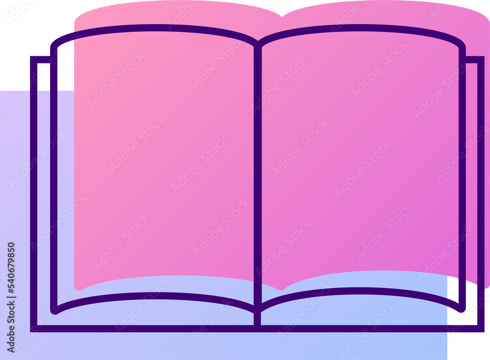 Poster icons book line gradient digital device application ui kit