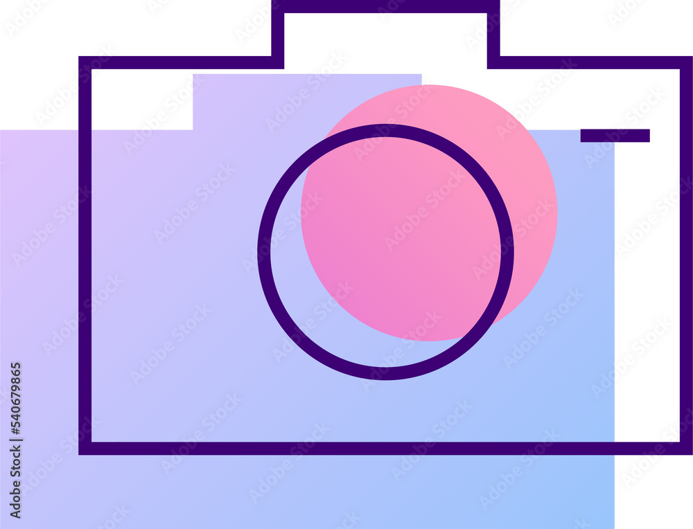 Aufkleber icons camera line gradient digital device application ui kit