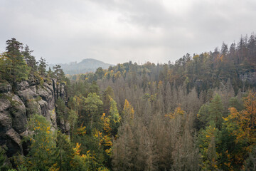 Idyllic and panoramic view of Czech Republic, National Park, Bohemian Switzerland, Česk&eacute; &Scaron;v&yacute;carsko