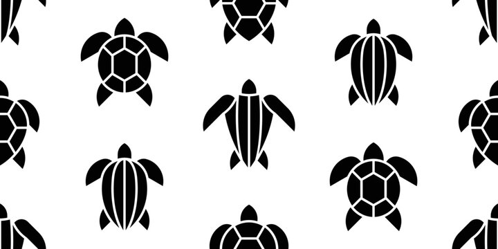 Seamless pattern with Sea Turtles. isolated on white background