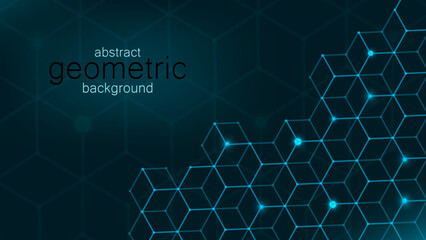 Distribution of data. Network visualization, internet communication. Technological background. Vector illustration.