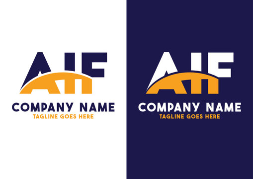 Letter AIF logo design vector template, AIF logo