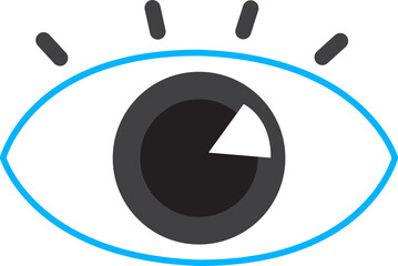 Illustration eyes healthy and medicine. Flat design concept. PNG