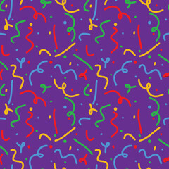 Seamless vector patterns with colorful objects for children textile, clothes cards backgrounds. doodle