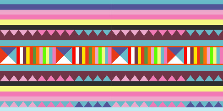 Lisu hilltribe seamless pattern for fabric and prin design.