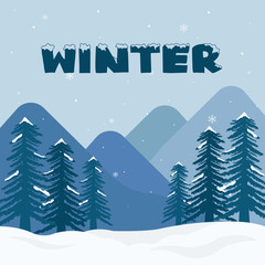 Fototapeta premium Winter Landscape with Snow