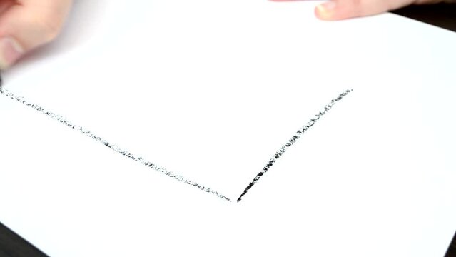 Football goal. Drawing of gate