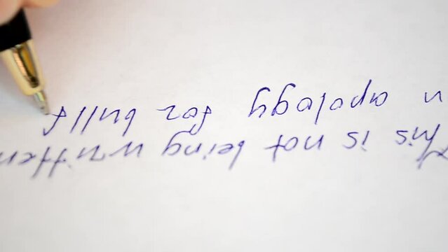 Handle and paper. We write letters