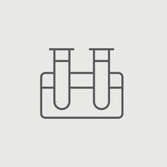 Test tubes vector icon illustration sign