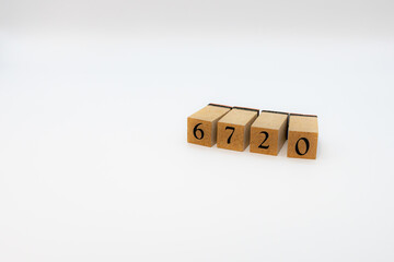 木ブロック　数字　Number　ナンバー　6720