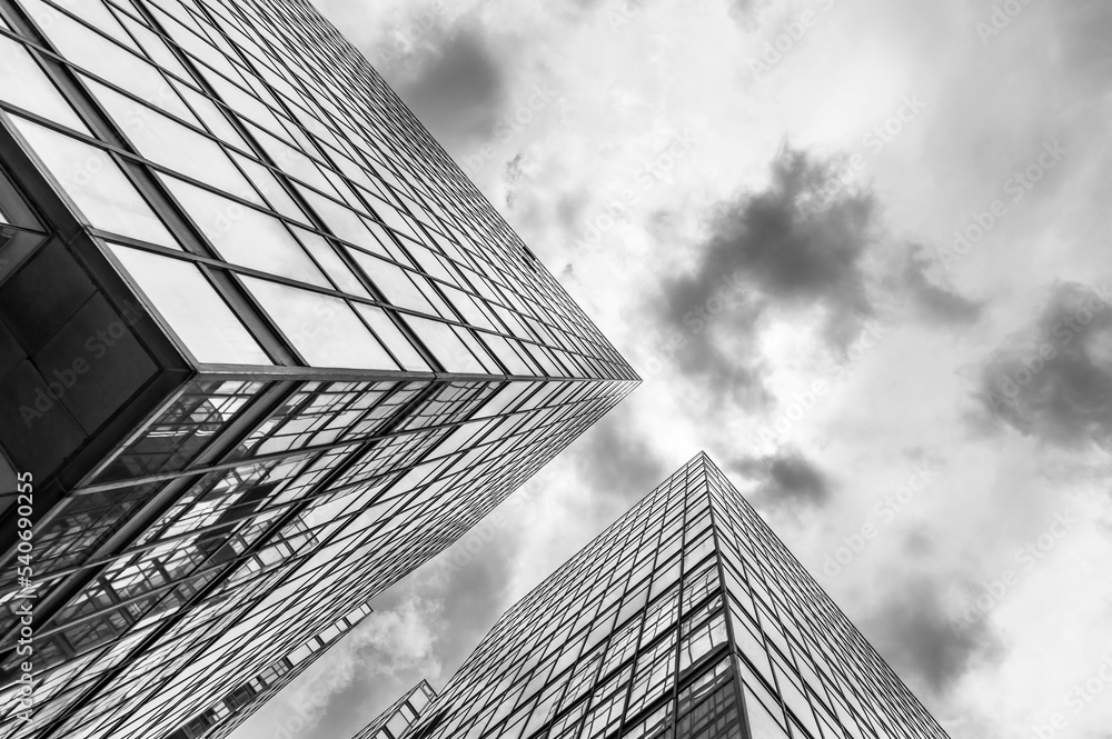 Poster exterior of modern architecture. building abstract background