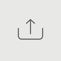 Upload vector icon illustration sign