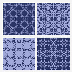 vector set  floral pattern  decorative ornament