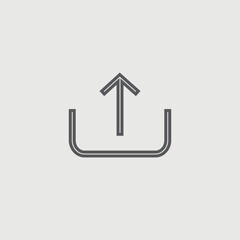 Upload vector icon illustration sign