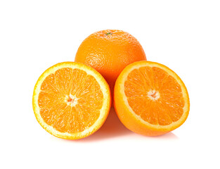 Orange fruit isolated on white background.
