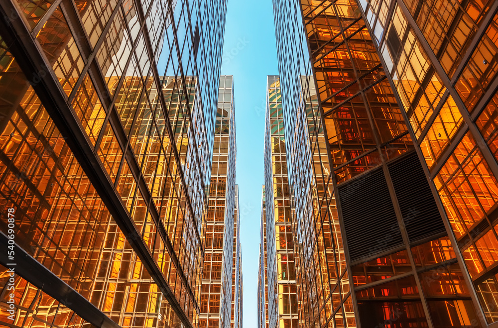 Aufkleber exterior of modern architecture. building abstract background