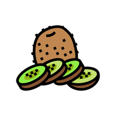 kiwi ripe color icon vector. kiwi ripe sign. isolated symbol illustration