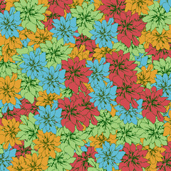 Background image colorful hand drawn style flower