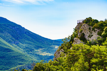 Mountain landscape, Verdon Gorge in France.