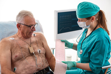 Holter device in the department of cardiology in the hospital