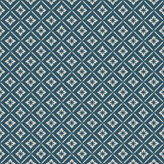 Background image seamless retro square cross line flower pattern