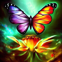 Obraz na płótnie Canvas Butterfly generated by AI