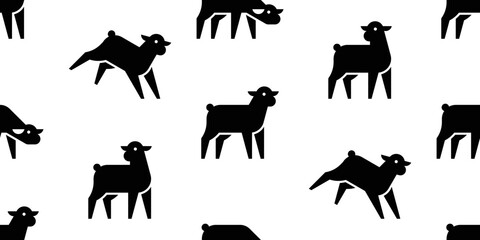 Seamless pattern with Lambs. isolated on white background © Nataliia