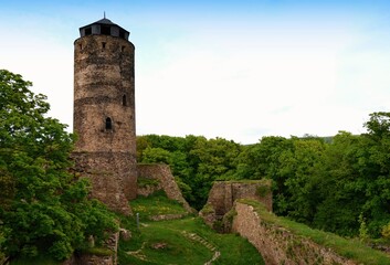 Torso of the ruins of the Gothic historical castle Hasištejn