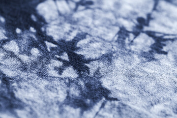 Blue white tie-dye pattern, abstract fabric texture