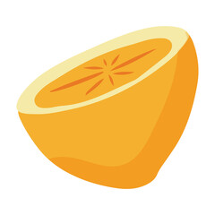 Lemon pieces isolated on white background