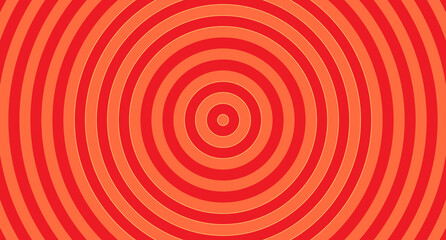 Orange Concentric circles background. Vector illustration